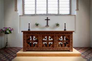A Christian altar. A Christian altar.