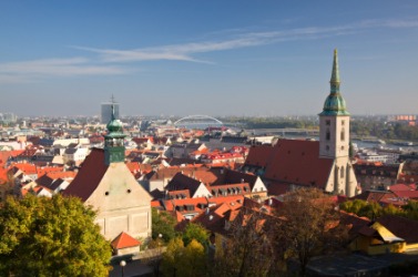 Rooftop view of Bratislava. Rooftop view of Bratislava.