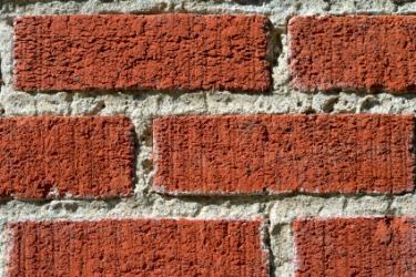 These bricks are an example of brick red. These bricks are an example of brick red.