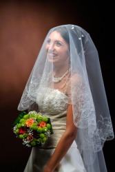 A bride posing for a portrait. A bride posing for a portrait.