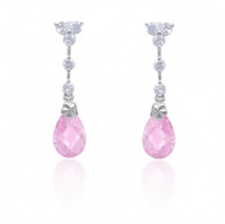Earrings with briolette cut diamonds. Earrings with briolette cut diamonds.