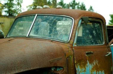 An old broken-down truck. An old broken-down truck.