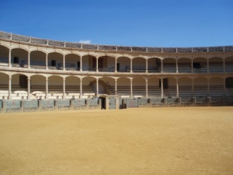 A bullring in Spain. A bullring in Spain.