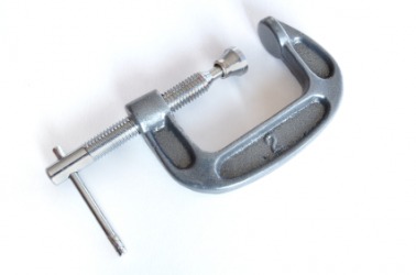 A c-clamp. A c-clamp.