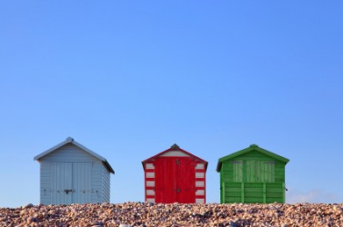 Colorful cabanas at the beach. Colorful cabanas at the beach.