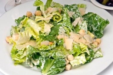 A traditional Caesar salad. A traditional Caesar salad.