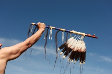A calumet also called a peace pipe. A calumet also called a peace pipe.