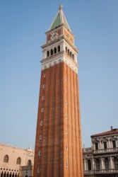 The campanile of St. Mark's Basilica in Venice. The campanile of St. Mark's Basilica in Venice.
