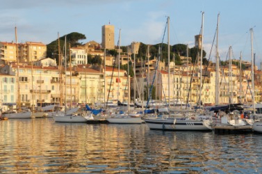 A view of Cannes from the water. A view of Cannes from the water.