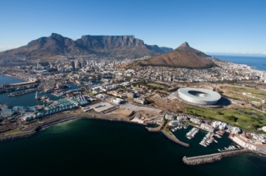 An aerial view of Cape Town. An aerial view of Cape Town.