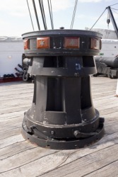 The capstan on an old ship. The capstan on an old ship.