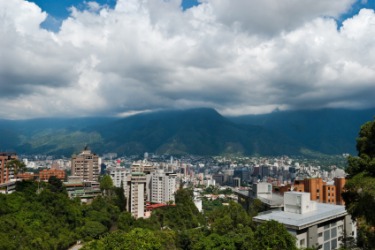 An aerial view of the city of Caracas. An aerial view of the city of Caracas.