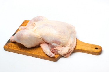 The carcass of a chicken ready to be cooked. The carcass of a chicken ready to be cooked.