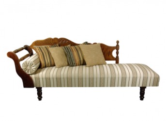 A Victorian era chaise longue. A Victorian era chaise longue.