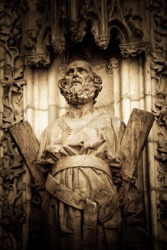 A statue of St. Andrew. A statue of St. Andrew.