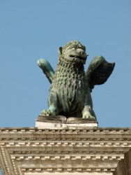 A sculpture of a chimera on the Piazetta in Venice. A sculpture of a chimera on the Piazetta in Venice.