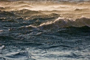 A very choppy sea. A very choppy sea.