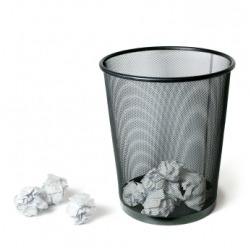 A wastebasket is sometimes referred to as the circular file. A wastebasket is sometimes referred to as the circular file.