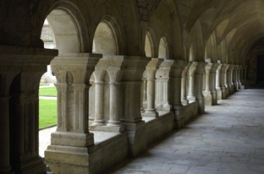 The cloister of a French monastery. The cloister of a French monastery.