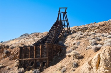 An old shute used to transfer the gold and silver ore at the Comstock Lode. An old shute used to transfer the gold and silver ore at the Comstock Lode.