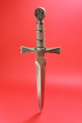 An ornamental dagger. An ornamental dagger.