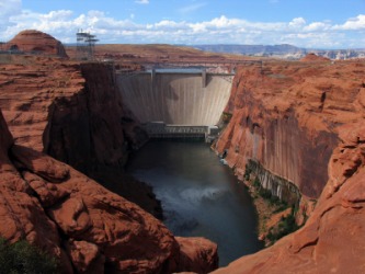 The Glen Canyon dam in Arizona. The Glen Canyon dam in Arizona.