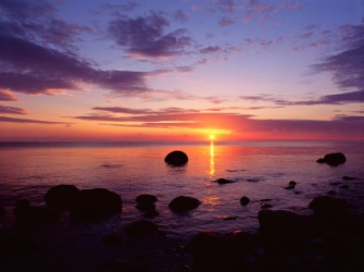 Dawn over the ocean. Dawn over the ocean.