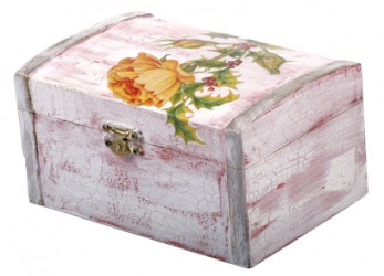 A box decorated by decoupage. A box decorated by decoupage.