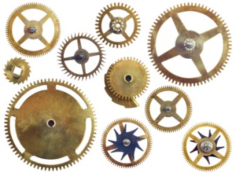 Cogwheels of different types and sizes. Cogwheels of different types and sizes.