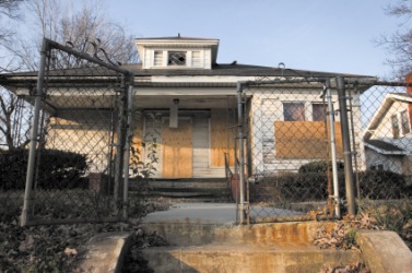 A dilapidated house. A dilapidated house.