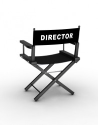 A director's chair. A director's chair.