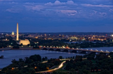 The District of Columbia at twilight. The District of Columbia at twilight.