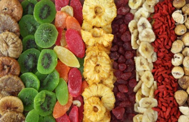 A variety of dried fruits. A variety of dried fruits.