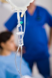 Drip Feed of an IV solution. Drip Feed of an IV solution.