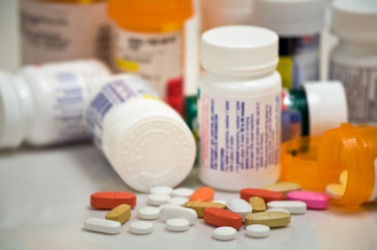 Bottles of different prescription drugs. Bottles of different prescription drugs.