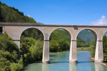 An aqueduct in France. An aqueduct in France.