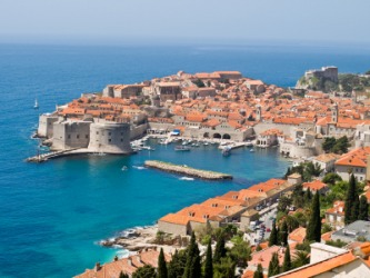 The seacost town of Dubrovnik. The seacost town of Dubrovnik.