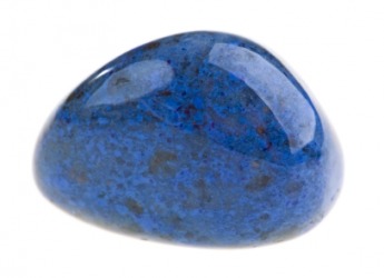 A polished piece of dumortierite. A polished piece of dumortierite.