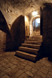 Stairs in an ancient dungeon. Stairs in an ancient dungeon.