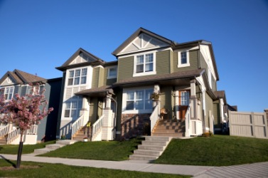 A duplex apartment building. A duplex apartment building.