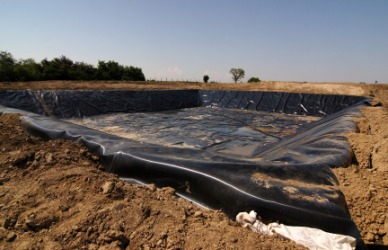 Earthwork around a new landfill. Earthwork around a new landfill.