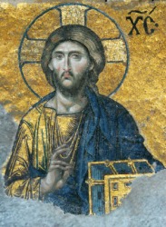 This mosaic is an example of Byzantine art. This mosaic is an example of Byzantine art.
