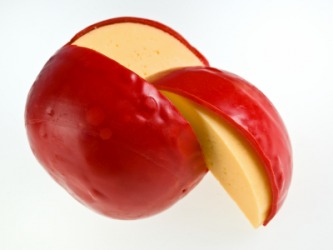 A ball of Edam cheese. A ball of Edam cheese.