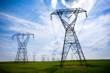 Electric power lines. Electric power lines.