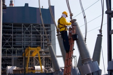An electrical power plant. An electrical power plant.