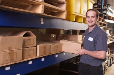 An employee of a warehouse. An employee of a warehouse.