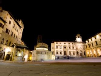 The Piazza Grande in Arezzo, Italy. The Piazza Grande in Arezzo, Italy.