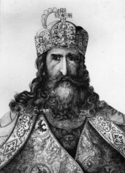Charlemagne, the founder of the Holy Roman Empire. Charlemagne, the founder of the Holy Roman Empire.