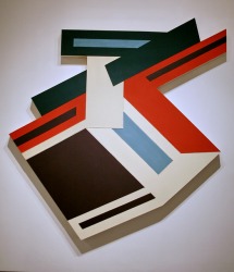 An abstract pianting by Frank Stella. An abstract pianting by Frank Stella.
