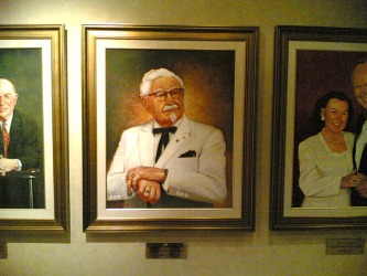 The creator of Kentucky Fried Chicken, Colonel Sanders. The creator of Kentucky Fried Chicken, Colonel Sanders.